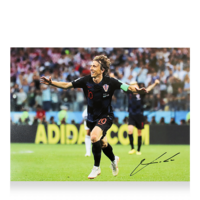 Icons Luka Modric gesigneerde Kroatië foto