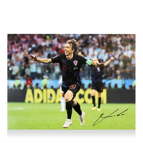 Icons Luka Modric gesigneerde Kroatië foto