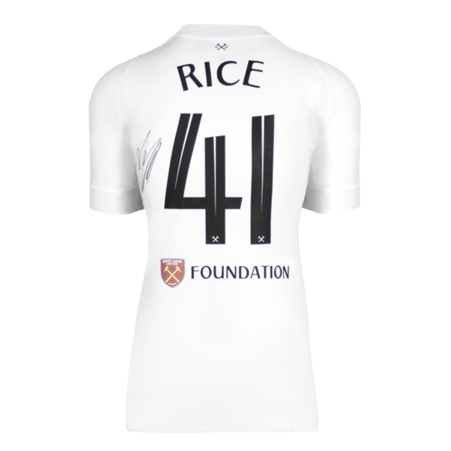 Icons Declan Rice gesigneerd West Ham United shirt 2022-23