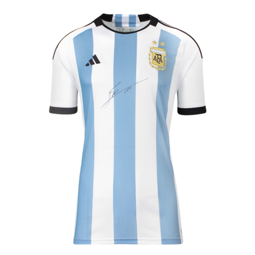 Icons Lionel Messi gesigneerd Argentinië shirt 2022