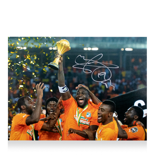 Icons Yaya Toure gesigneerde Ivory Coast foto 2015