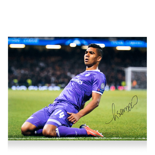 Icons Casemiro gesigneerde Real Madrid foto