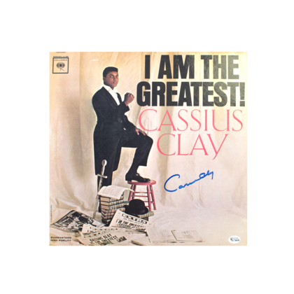 Muhammad Ali gesigneerd vinyl album - I Am The Greatest, Cassius Clay