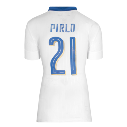Andrea Pirlo gesigneerd Italië shirt 2016