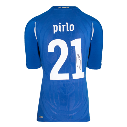 Andrea Pirlo gesigneerd Italië shirt 2010