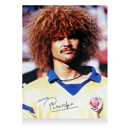 Carlos Valderrama gesigneerde Colombia foto