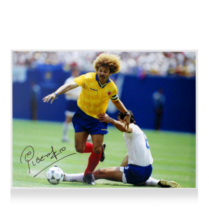 Carlos Valderrama gesigneerde Colombia foto