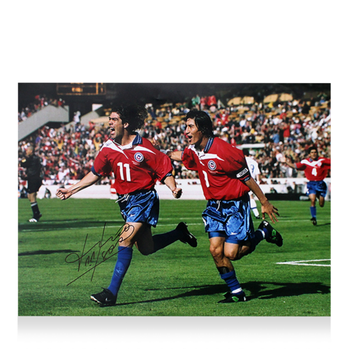 Icons Marcelo Salas gesigneerde Chili foto 1998