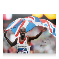 Icons Mo Farah gesigneerde foto 2012