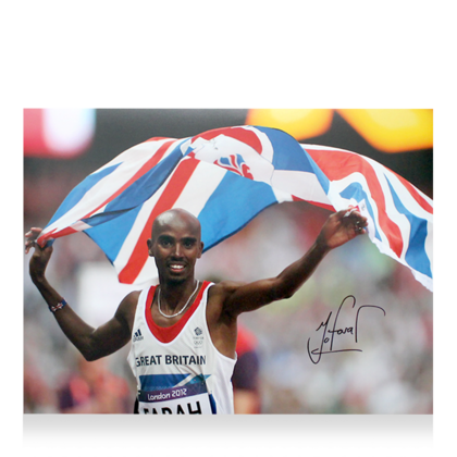 Mo Farah gesigneerde foto 2012
