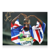 Icons Mo Farah gesigneerde foto