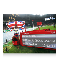 Icons Mo Farah gesigneerde foto 2016