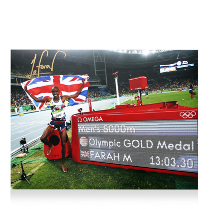 Mo Farah gesigneerde foto 2016