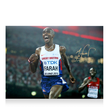 Mo Farah gesigneerde Photo foto 2015