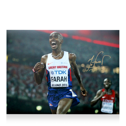 Icons Mo Farah gesigneerde Photo foto 2015