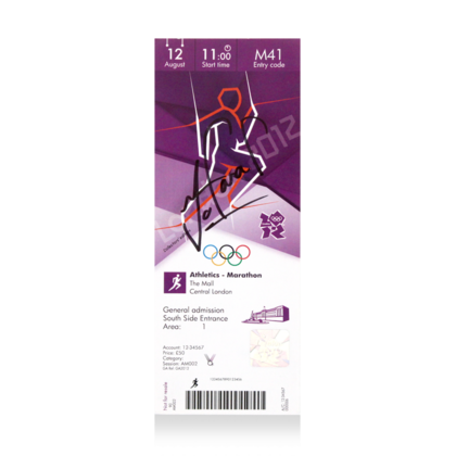 Mo Farah gesigneerd ticket 2012
