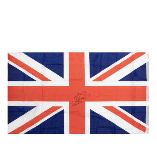 Icons Mo Farah gesigneerde vlag