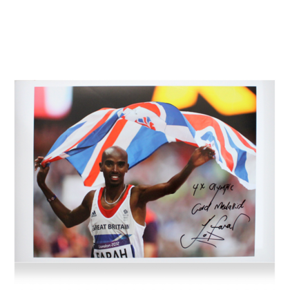 Mo Farah gesigneerde foto