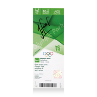 Icons Mo Farah gesigneerd ticket 2012