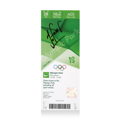 Mo Farah gesigneerd ticket 2012