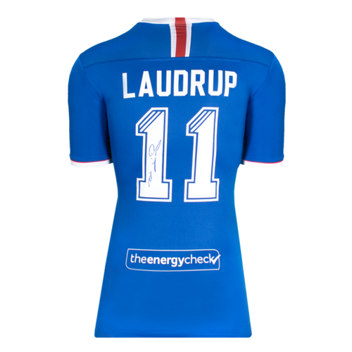 Icons Brian Laudrup gesigneerd Glasgow Rangers shirt 2020-21