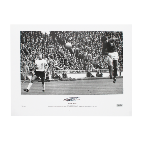 Icons Geoff Hurst gesigneerde Engeland foto 1966