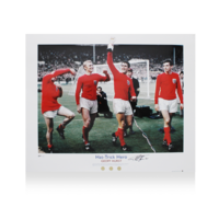 Icons Geoff Hurst gesigneerde Engeland foto 1966