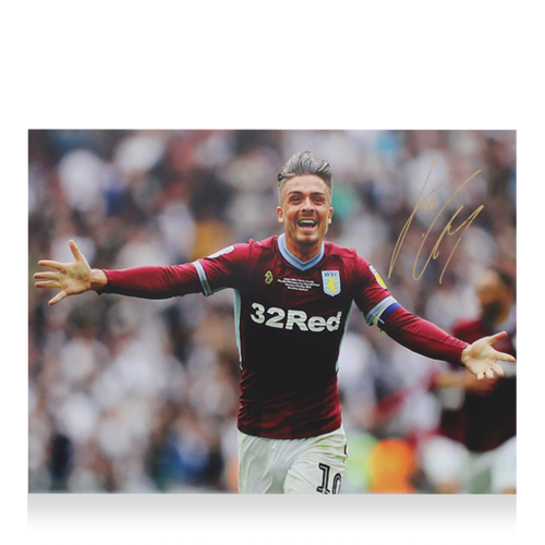 Icons Jack Grealish gesigneerde Aston Villa foto