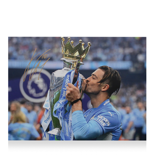 Icons Jack Grealish gesigneerde Manchester City foto