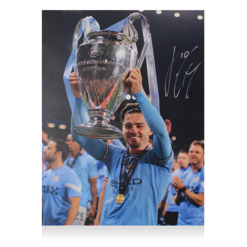 Icons Jack Grealish gesigneerde Manchester City foto