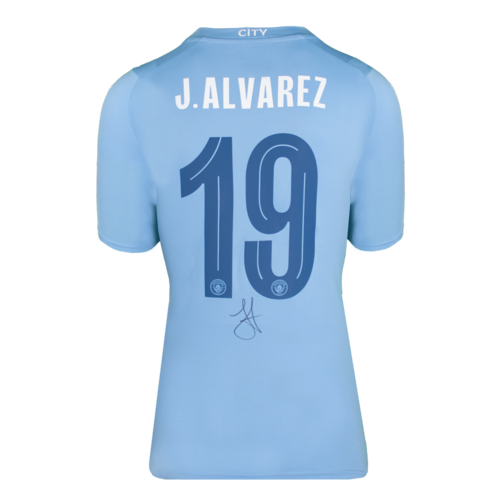 Icons Julian Alvarez gesigneerd Manchester City shirt 2023-24