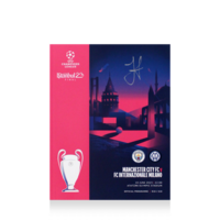 Icons Julian Alvarez gesigneerd Manchester City programmaboekje