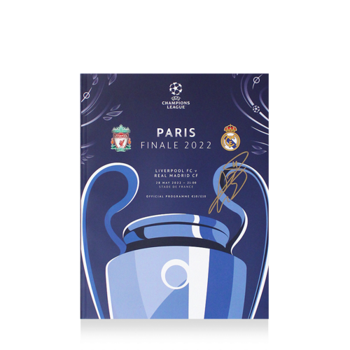 Icons Gareth Bale gesigneerd Real Madrid programmaboekje 2022