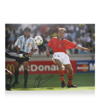 Icons Dennis Bergkamp gesigneerde Nederland foto