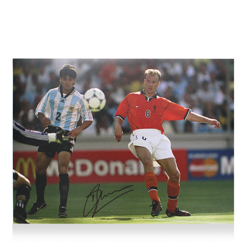 Icons Dennis Bergkamp gesigneerde Nederland foto