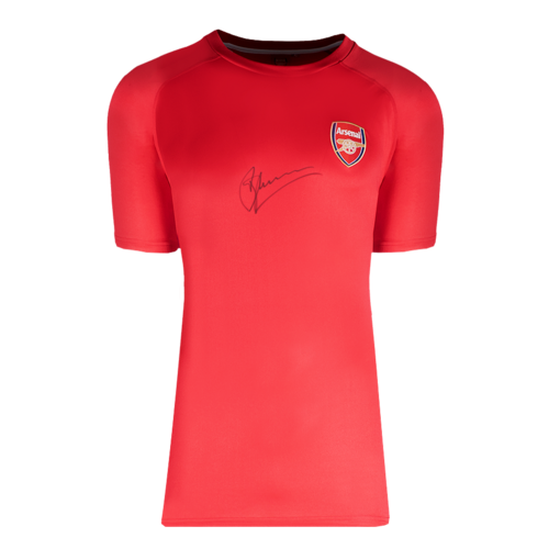 Icons Dennis Bergkamp gesigneerd Arsenal t-shirt
