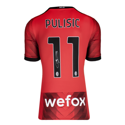 Christian Pulisic gesigneerd AC Milan shirt 2023-24