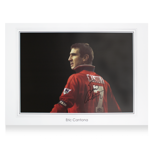 Icons Eric Cantona gesigneerde Manchester United foto