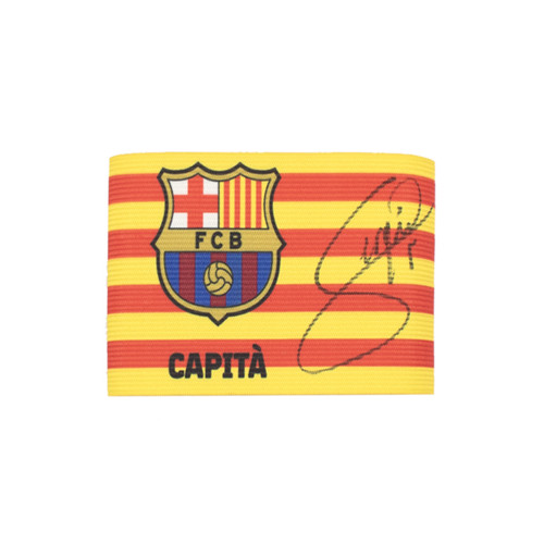 Icons Sergio Busquets gesigneerde FC Barcelona aanvoerdersband