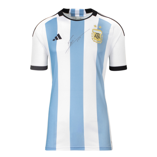Icons Lionel Messi gesigneerd Argentinië shirt 2022