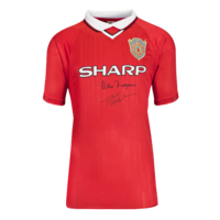 Icons Teddy Sheringham gesigneerd Manchester United shirt 1999