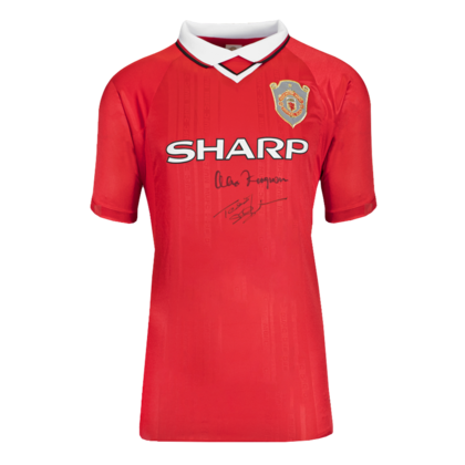 Teddy Sheringham gesigneerd Manchester United shirt 1999