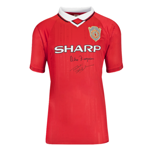 Icons Teddy Sheringham gesigneerd Manchester United shirt 1999