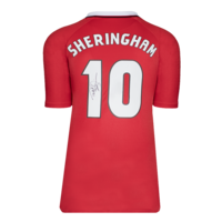 Icons Teddy Sheringham gesigneerd Manchester United shirt 1999