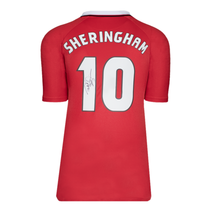 Teddy Sheringham gesigneerd Manchester United shirt 1999
