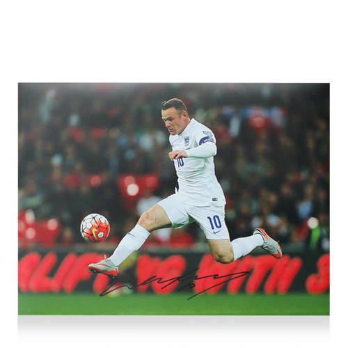 Icons Wayne Rooney gesigneerde Engeland foto