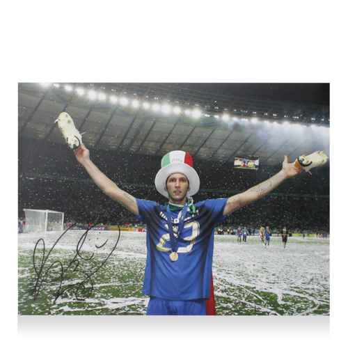 Icons Marco Materazzi gesigneerde Italië foto 2006