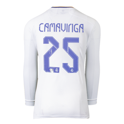 Eduardo Camavinga gesigneerd Real Madrid shirt 2021-22