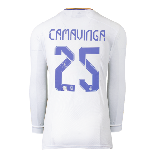 Icons Eduardo Camavinga gesigneerd Real Madrid shirt 2021-22