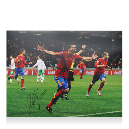 David Villa gesigneerde Spanje foto